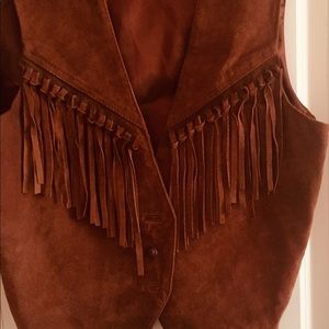 Vintage Leather Vest  Like New Condition